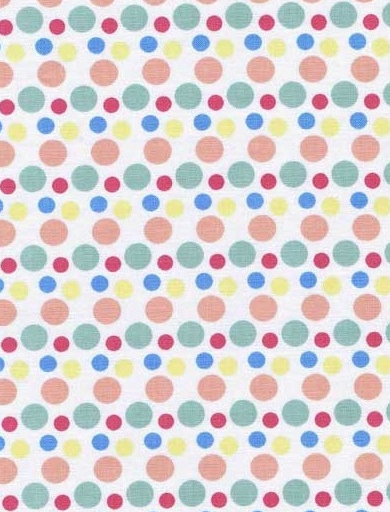 Multi coloured spots on white Under the Sea - Click Image to Close